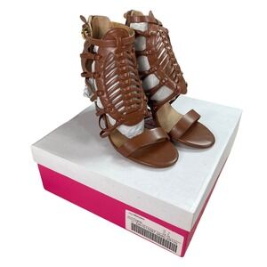 JustFab‎ Maryann Gladiator Cage Sandals Womens 11 Brown Boho Festival Cottage
